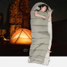 Ультралёгкий спальный мешок NATUREHIKE NH20MSD02 M300 хлопковый с капюшоном весна осень зеленый, молния справа 6975641885511